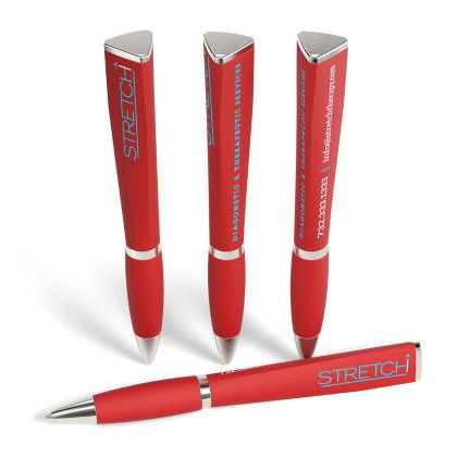 Custom Satin Soft Touch Performance Pen - Red