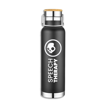 Custom Chillguard Deluxe 22 oz Stainless Steel Water Bottle - Black 