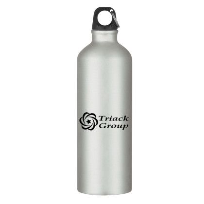 Custom 25 oz. Aluminum Bike Bottle - Metallic Silver 