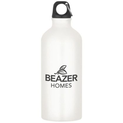 Custom 20 oz. Aluminum Bike Bottle - White 