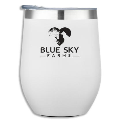Custom Little Sipper 2.0 12 oz Stainless Steel Wine Tumbler - White