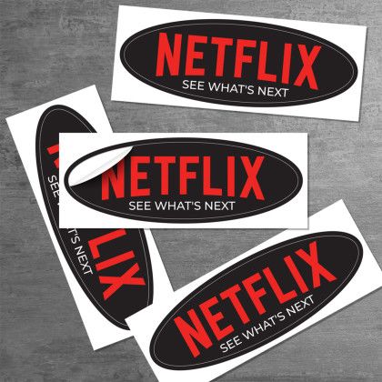 Custom 6" x 2" Oval Sticker 3.5 mil