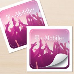 Custom 5" x 5" Square Stickers With Rounded Corners 3.5mil