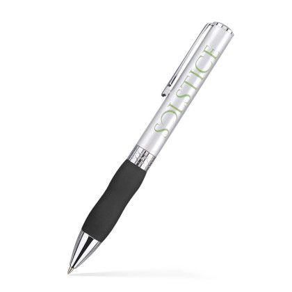 Custom Satin Ballpoint Twist Metal Pen - Black