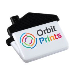 Custom House Shaped Clip with Magnet - White