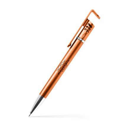 Custom Cell Phone Holder Hidden Stylus Pen - Orange 