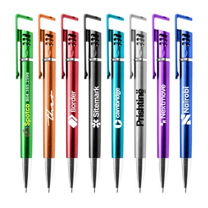 Custom Cell Phone Holder Hidden Stylus Pen - All Colors 