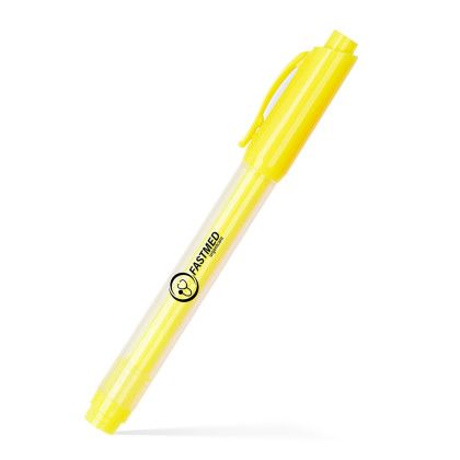 Custom Dri Mark Neon Clip Cap Translucent Highlighter - Yellow 