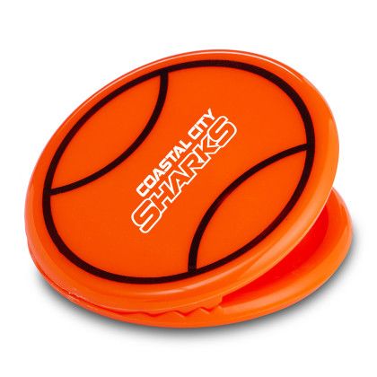 Custom Basketball Magnetic Memo Clip - Orange