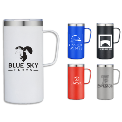 Custom Chillmate 24 oz Stainless Steel Travel Mug - All Colors 