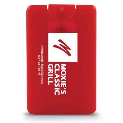 Custom Sanicard Credit Card Style 20 ml Hand Sanitizer - Red 