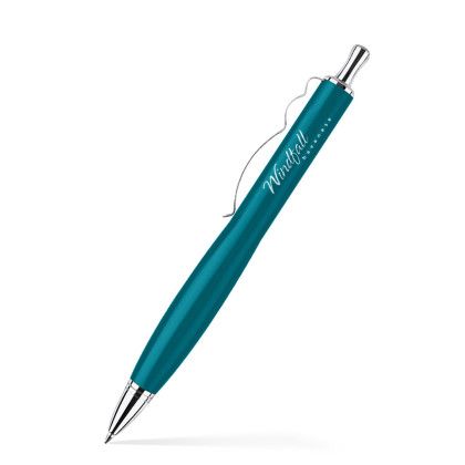 Custom Lacquer Coated Brass Click Metal Pen - Dark Turquoise 