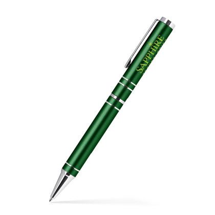 Custom Aluminum Ballpoint Twist Metal Pen - Translucent Green 