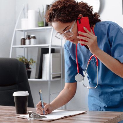 Custom Bali Satin Soft Touch Gel Click Pen (Recycled Aluminum) - Dark Blue Lifestyle