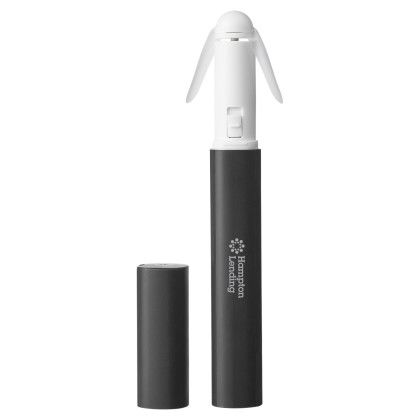 Custom Belle Mare Handheld Battery Powered Pocket Fan - Black