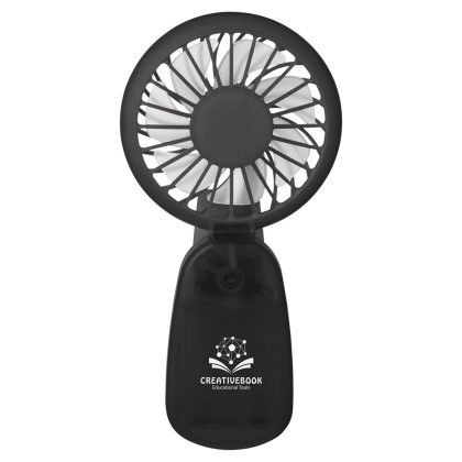 Custom Prisma Battery Powered Clip On Fan - Black