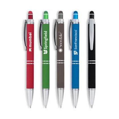 Custom Hope Stylus Satin Soft Touch Click Metal Pen - All Colors 