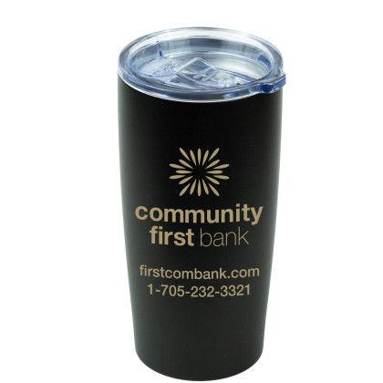 Custom "COLUMBIA" 20 oz Recycled RPET Powder Coated Double Wall Insulated Stainless Steel Tumbler - Black Custom "COLUMBIA" 20 oz Recycled RPET Powder Coated Double Wall Insulated Stainless Steel Tumbler - Black