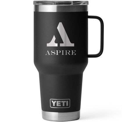 Custom YETI Rambler 30 oz. Travel Mug with StrongHold Lid - Black