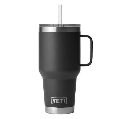 Custom YETI Rambler 35 oz. Straw Mug - Black Back View