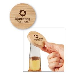 Custom Bamboo Bottle Opener With Magnet - Bamboo