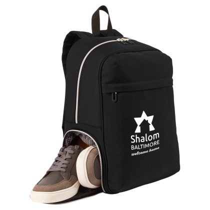 Custom Academy Eco Friendly Backpack - Black Side View