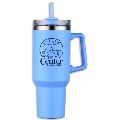 Custom Big Traveler 40 oz Stainless Steel Tumbler - Light Blue 