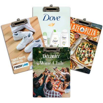 Custom Full Color Process Clipboard 9 x 13 with Metal Clip - All color Custom Full Color Process Clipboard 9 x 13 with Metal Clip - All color