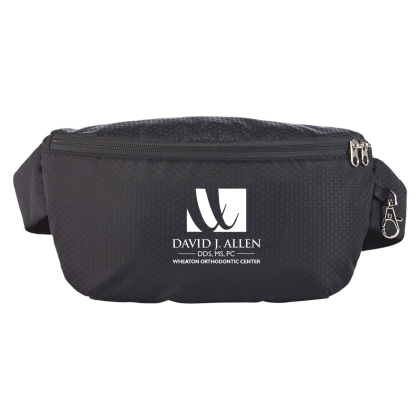 Custom In Transit Eco Friendly Packable Crossbody Bag - Black 