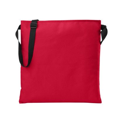 Custom Patchwork Eco Friendly Crossbody Tote Bag - Red Back View