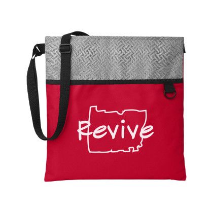 Custom Patchwork Eco Friendly Crossbody Tote Bag - Red