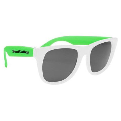 Custom Sun Ray Sunglasses - Green 