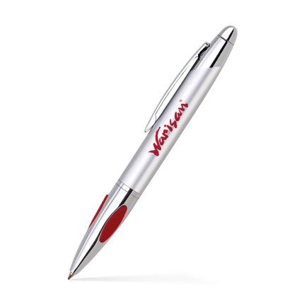 Custom Brass Ballpoint Twist Metal Pen - Red