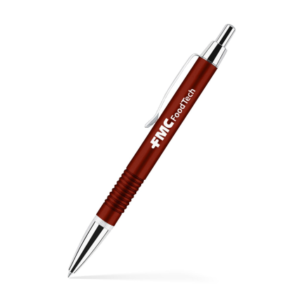 Custom Brass Ballpoint Click Metal Pen - Matte Burgundy 