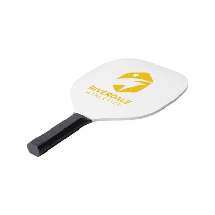 Custom Pickleball Paddle - White with black Side View Custom Pickleball Paddle - White with black Side View