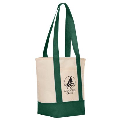 Custom Non-Woven Mini Tote Bag - Green Side View Custom Non-Woven Mini Tote Bag - Green Side View