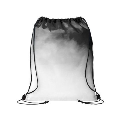 Custom Prisma Eco Friendly Gradient Drawstring Bag - Black Back View