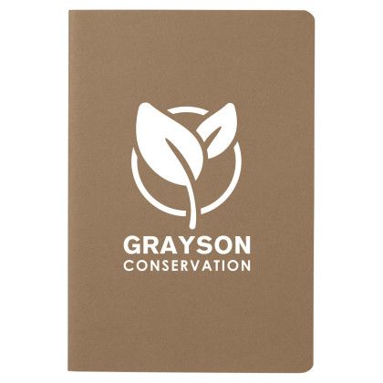 Custom Summit Recycled Paper Journal Notebook - Brown 