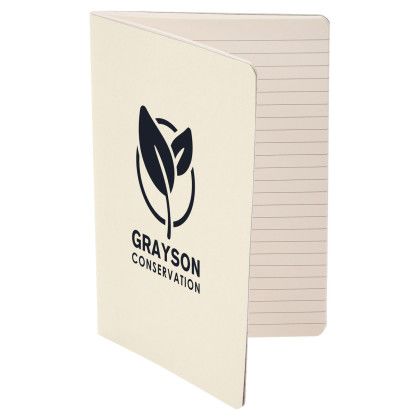 Custom Summit Recycled Paper Journal Notebook - Cream Open View