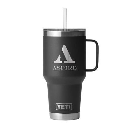 Custom YETI Rambler 35 oz. Straw Mug - Black