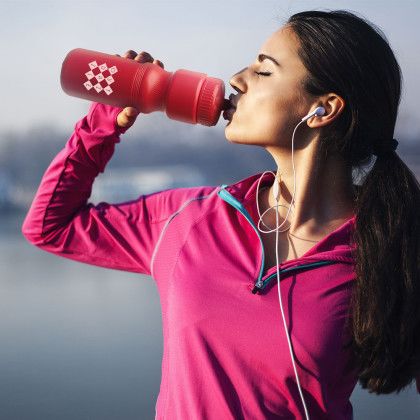 28 oz. Push Cap Plastic Water Bottles - Lifestyle