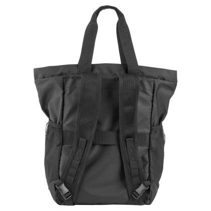 Custom In Transit Eco Friendly Packable Backpack - Black Back View