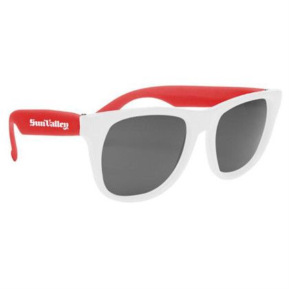 Custom Sun Ray Sunglasses - Red 