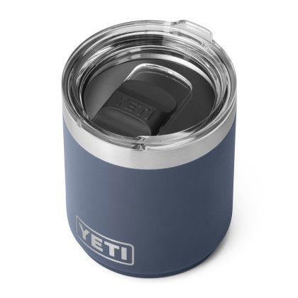 Custom YETI Rambler 10 oz. Stackable Lowball with MagSlider Lid - Blue Navy Top View