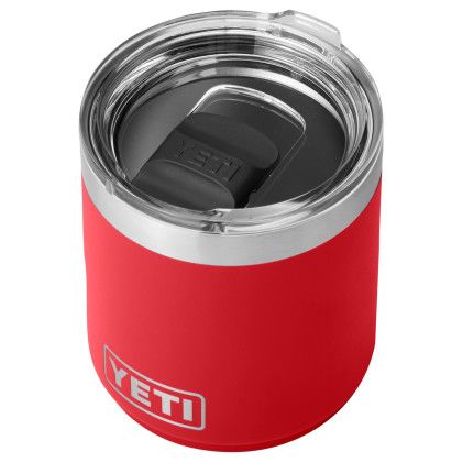 Custom YETI Rambler 10 oz. Stackable Lowball with MagSlider Lid - Red Rescue Top View