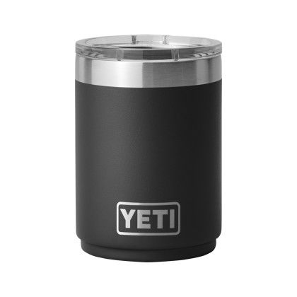 Custom YETI Rambler 10 oz. Stackable Lowball with MagSlider Lid - Black Back View