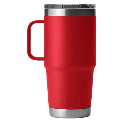 Custom YETI Rambler 20 oz. Travel Mug - Red Rescue Back View