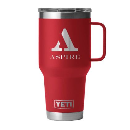 Custom YETI Rambler 30 oz. Travel Mug with StrongHold Lid - Red Rescue 