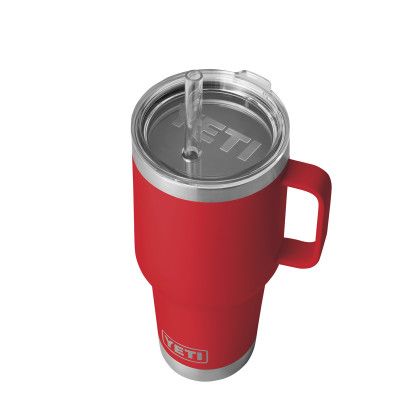 Custom YETI Rambler 35 oz. Straw Mug - Red Rescue Top View