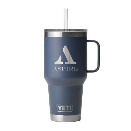 Custom YETI Rambler 35 oz. Straw Mug - Blue Navy 